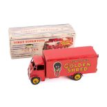 Dinky 919 Guy Van 'Robertson's Golden Shred': red with yellow hubs and plain tyres,