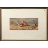 Circle of J F Herring [19th Century]- Capping the Tail Hound,:- watercolour, pen and ink drawing,