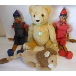 Hermann a golden plush 'My Little Childhood Bear': with rounded wide-apart ears, stitched snout,