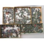 A collection of painted metal flats: depicting the Swiss Army through the ages, includes artillery,