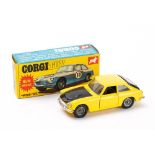 Corgi 345 MGC GT 'Competition Model': yellow with black bonnet, boot and interior, silver fittings,