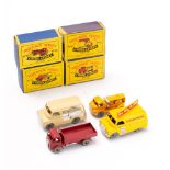 Matchbox Regular Wheels. A boxed group of four: No. 29 Bedford Milk van , No. 20 ERF lorry, No.