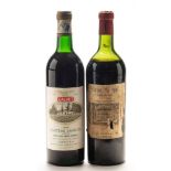 A bottle of Ch Margaux Grand cru 1947: (mid shoulder) and a bottle of Calvert Ch.