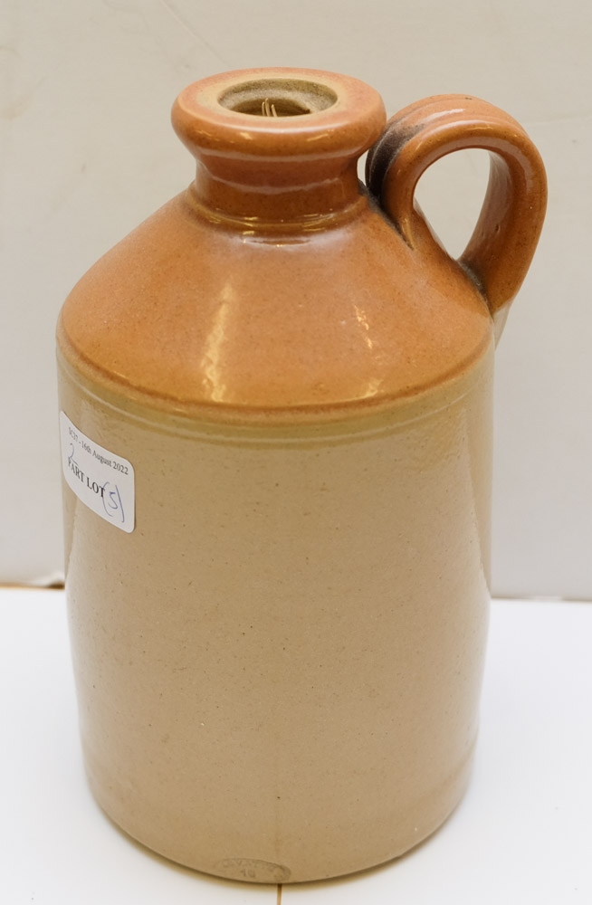 Two large stoneware bottles: one stamped 'C W Blundell & Co. - Image 3 of 3