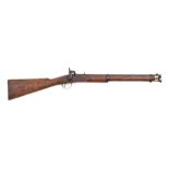 A late 19th/early 20th century Enfield type percussion cap carbine: unsigned,