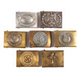 A group of seven German belt buckles: including Luftwaffe, NSKK,