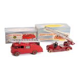French Dinky 899 Auto-Echelle de Pompiers: red with silver trim in a blue and white striped box and