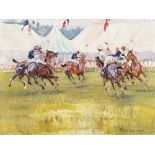 * Peter Williams [1934-2018]- Polo Match,:- signed bottom right oil on canvas, 29 x 39cm.