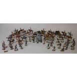 A collection of painted metal flats: depicting the Napoleonic French army, includes Napoleon,