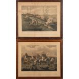 After Henry Alken, The First Steeple Chase:, four oak framed prints.