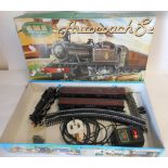 GMR Railway set: includes an 2-6-2 tank locomotive No 6167 in BR black livery two coaches track,