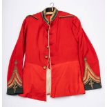 A Victorian 55th Foot jacket with gold braid.