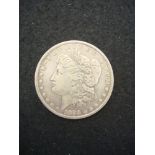 A collection of American silver coinage: includes 1878 dollar, two 1964 half dollars: 1968,