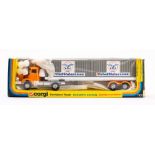 Corgi 1107 Berliet 'United States' Container Truck: orange and white cab and trailer,