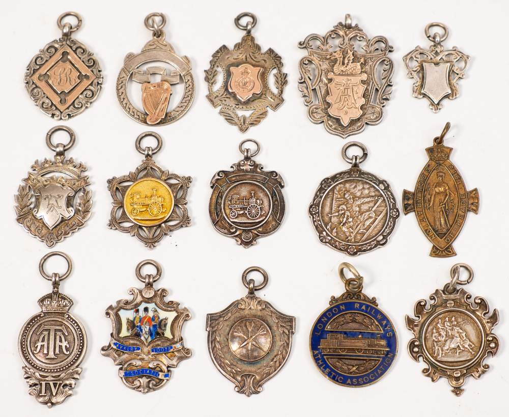 A group of eleven early 20th century silver fob trophies: various makers and dates, - Image 2 of 2