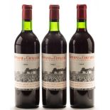 Three bottles of Domaine de Chevalier Grand cru Classe de Graves,