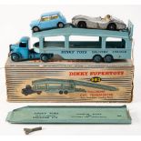 Dinky 982 Bedford Pullmore Car Transporter 'Dinky Toys Delivery Service': mid-blue cab with black