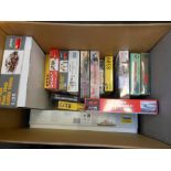 A collection of unmade 1/35th, 1/72nd and other plastic construction kits: includes, Cargo truck,
