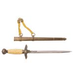 A reproduction German Luftwaffe dagger in scabbard: