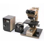A Vickers Photoplan P418 binocular microscope: serial number 'M410513',