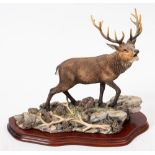 A Border Fine Arts resin model B0220 'Highland Majesty' signed R Roberts,: 31 x 34cm.