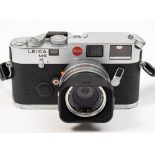 A Leica M6 Rangefinder camera: serial number 2331253, plated finish,