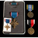 A USA Distinguished Service Cross in case of issue: together with a USMC Occupation Service Medal