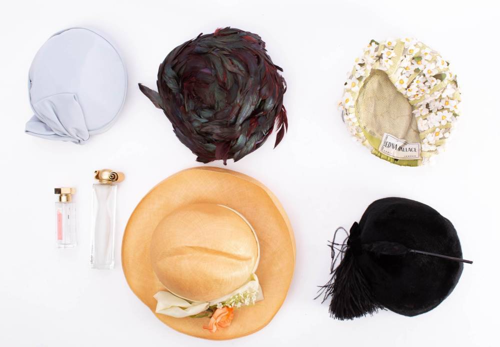 A small collection of mid to late 20th century lady's hats: including a floral decorated hat by - Image 7 of 12