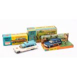 Corgi 437 Superior 'Ambulance' battery operated issue: two-tone blue and white, tinted windows,