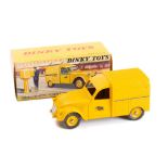French Dinky 560 Citroen 2CV Yellow Postal Van: concave hubs with black tyres,