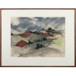 * Francia Turner [Contemporary]- A Devon landscape,:- signed and dated '88, pastel drawing,