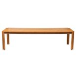 Jeppe Utzon Table #1, a contemporary oak dining table,: the rectangular top with re-entrant corners,