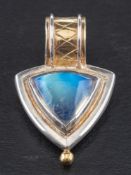 Charmian Harris, a moonstone pendant,: estimated weight of moonstone ca. 7.5cts, length ca. 3.