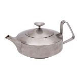 Robert Welch for Old Hall: a stainless steel teapot and cover.