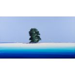 * Henderson Cisz [b.1960]- Blue lagoon,:- signed, oil on canvas, 87 x 152cm, unframed.
