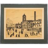 * Laurence Stephen Lowry [1887-1976]- A Northern Town,:- lithograph,