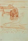 * Peter Godfrey Coker [1926-2004]- Study of boats and tractors, Quiberville III,