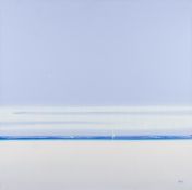 * Henderson Cisz [b.1960]- Calm beach,:- signed, oil on canvas, 101 x 101cm, unframed.