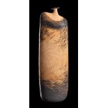 *Paula Downing [Contemporary] a 'monolithic' slab built stoneware vase: of flattened slender form