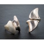 Henning Koppel for Georg Jensen, two silver rings,: including model number 140,