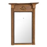 A George IV giltwood and composition framed pier mirror, circa 1825,