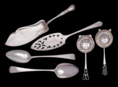 A pair of George III silver Old English pattern tablespoons, maker Robert Rutland, London,