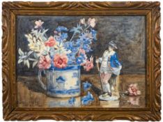 Dorothy Ashley [20th Century]- Flowers and Old China,