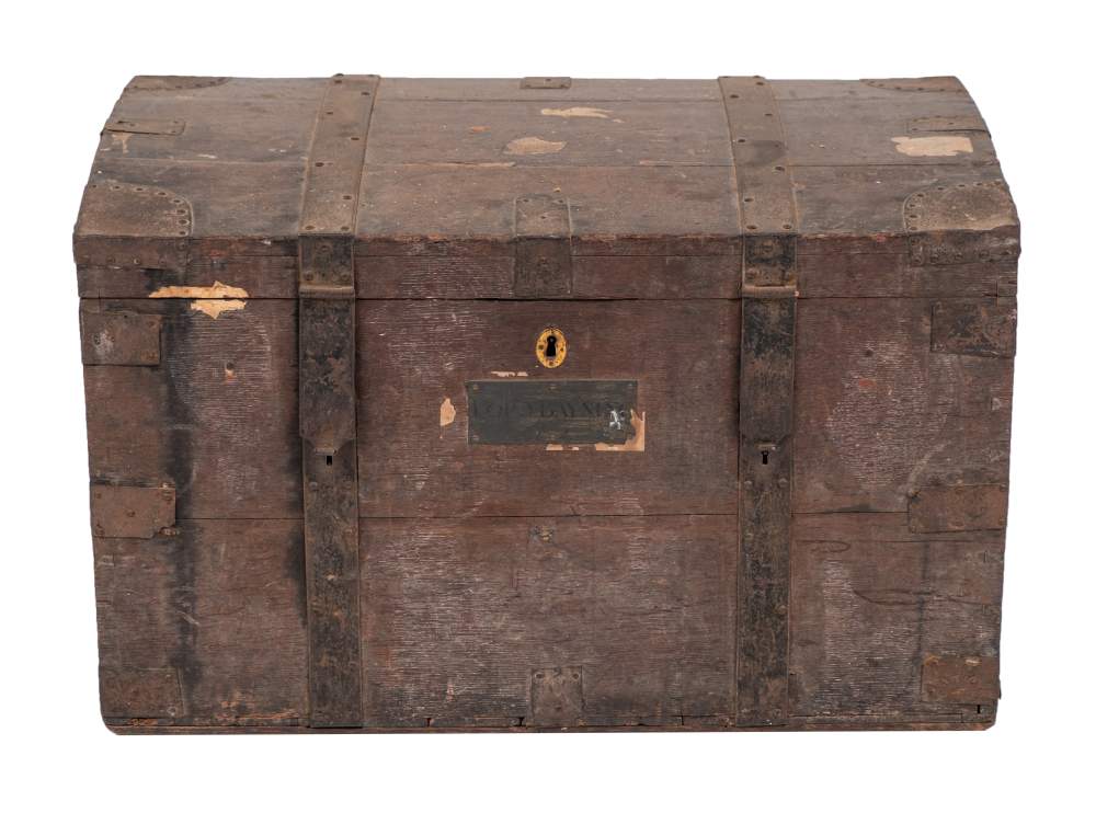 Three Victorian metal bound oak silver chests, last quarter 19th century, - Image 2 of 3