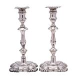 A pair of George V silver candlesticks, maker William Hutton & Sons Ltd, Sheffield,