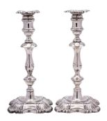 A pair of George V silver candlesticks, maker William Hutton & Sons Ltd, Sheffield,