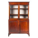 A mahogany and glazed bookcase, second quarter 19th century,