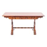 A Regency mahogany library table, early 19th century,