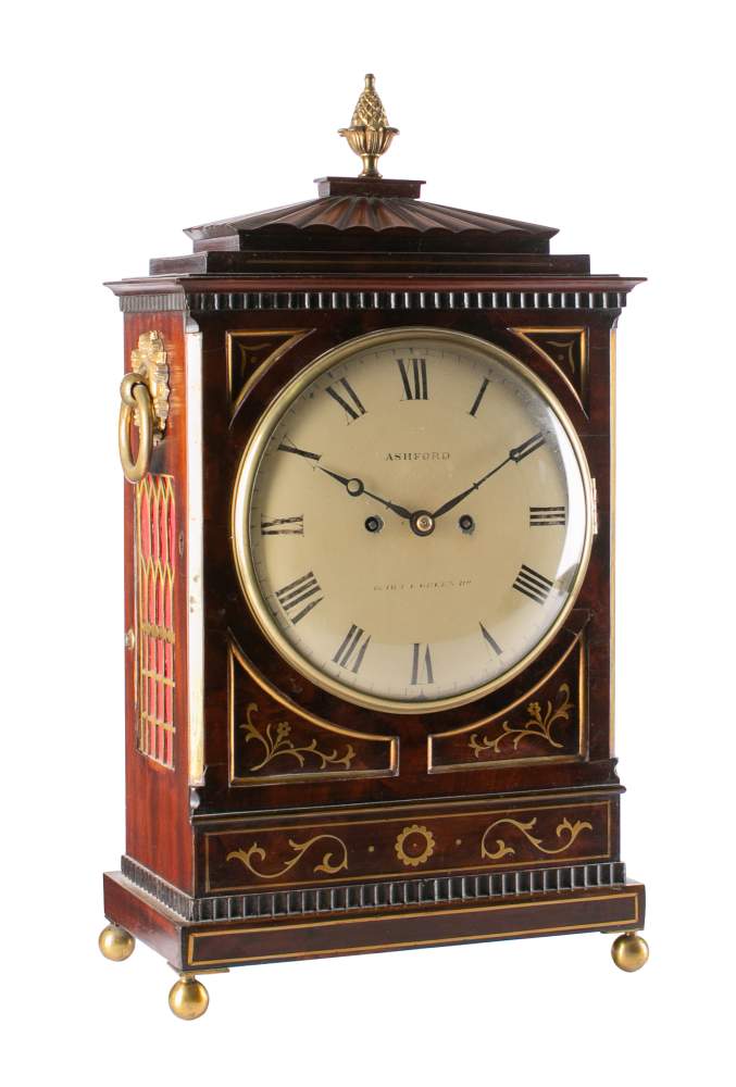 Ashford, London a Regency mahogany bracket clock: the shaped eight-day duration,