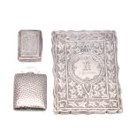 A George IV silver vinaigrette, maker John Bettridge, Birmingham, 1826: of rectangular outline,